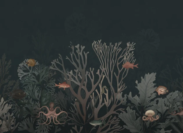 Rebel Walls R21382 Pops Coral World Night - mural w podwodny krajobraz