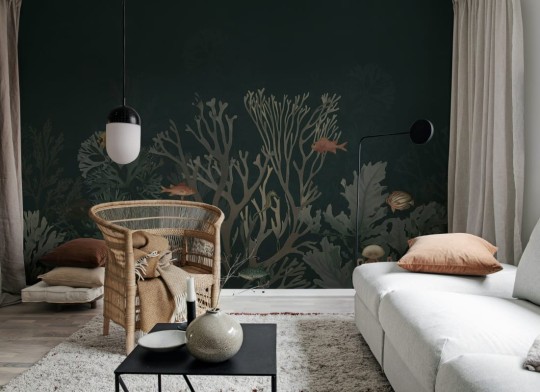 Rebel Walls R21382 Pops Coral World Night - mural w podwodny krajobraz
