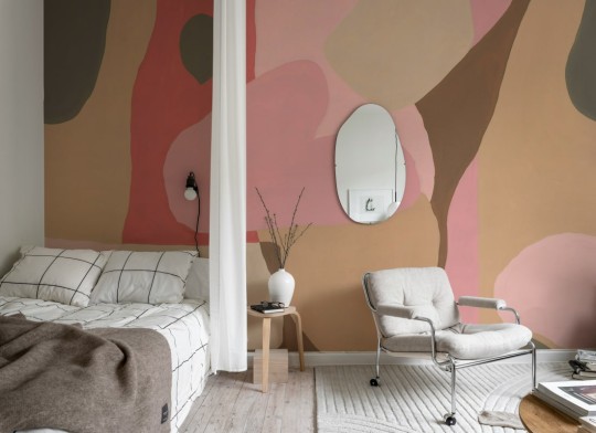 Rebel Walls R21526 Pops Shapes Pink- mural w abstrakcyjny wzór