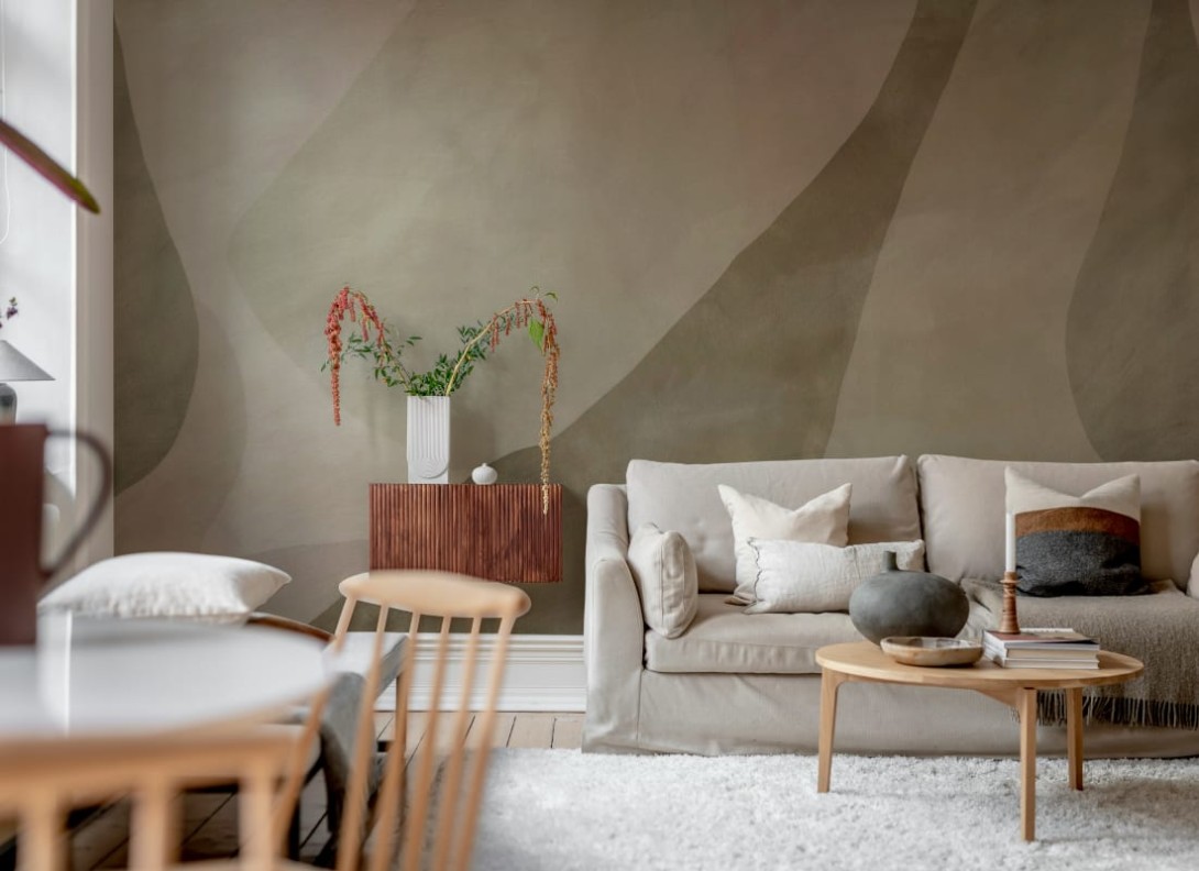 Rebel Walls R21616 Pops Shapes in Motion Beige - mural w abstrakcyjny wzór