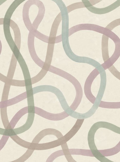 Rebel Walls R21363 Pops Serpentine Pastel - mural w serpentyny