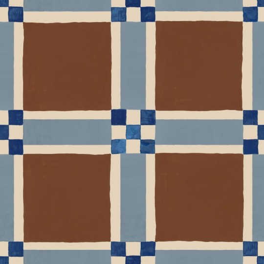Rebel Walls R21596 Pops Bold Grid Brown - mural w retro kratkę