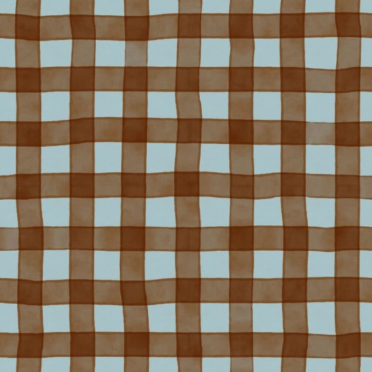 Rebel Walls R21585 Pops Gingham Brown - mural w kratkę