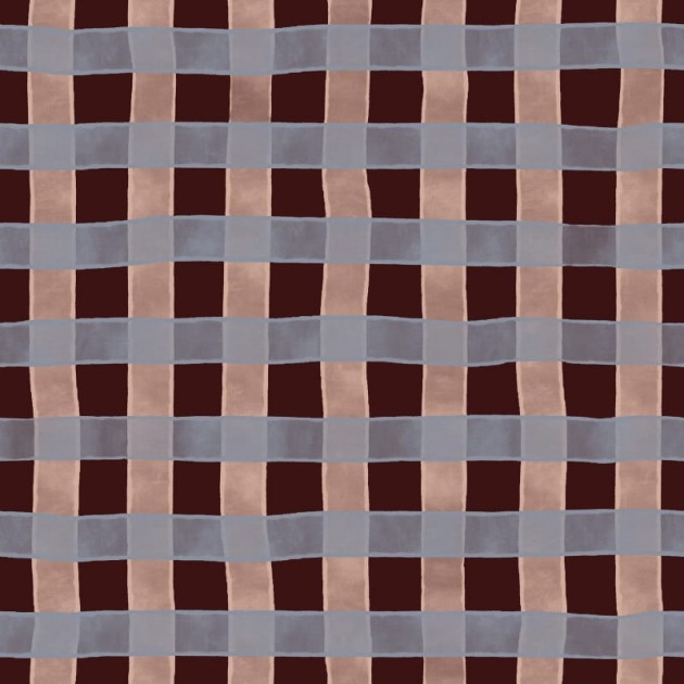 Rebel Walls R21587 Pops Gingham Burgundy - mural w kratkę