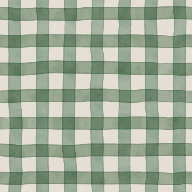 Rebel Walls R21588 Pops Gingham Green - mural w kratkę