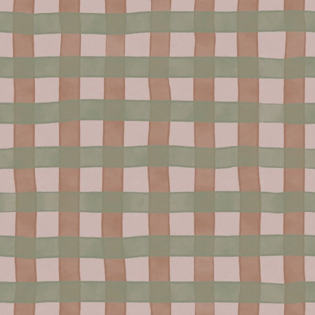 Rebel Walls R21590 Pops Gingham Pink - mural w kratkę