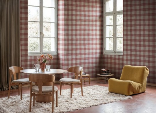 Rebel Walls R21591 Pops Gingham Red - mural w kratkę