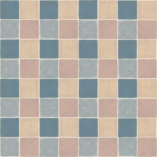 Rebel Walls R21604 Pops Tile Pastel - mural w szachownicę