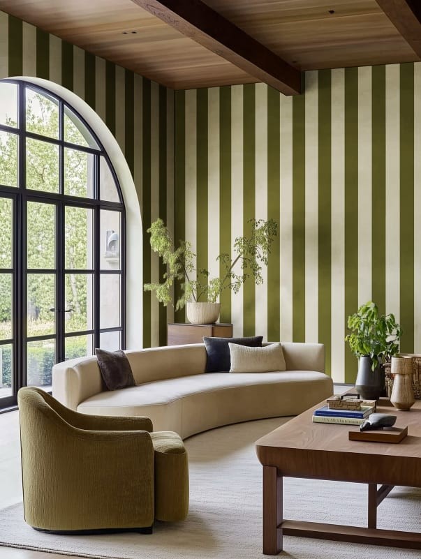 Rebel Walls R21533 Pops Bold Stripes Green - mural w paski