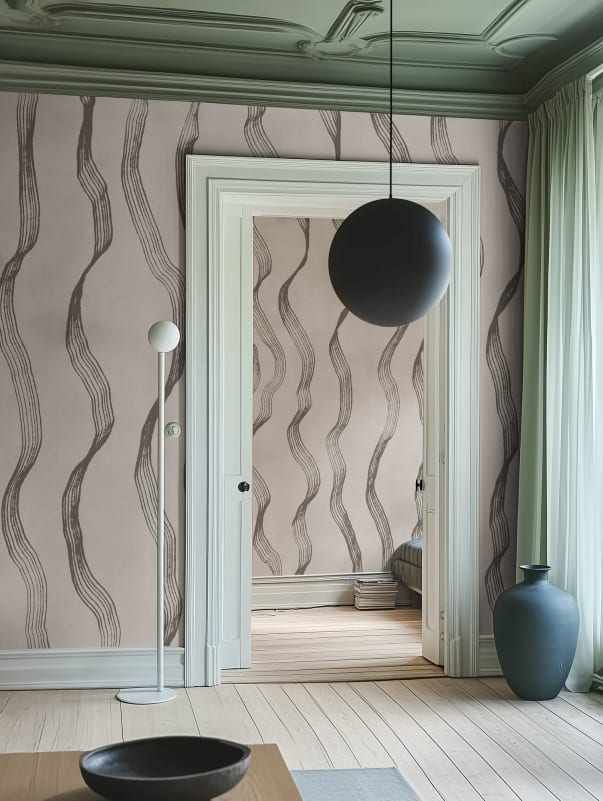 Rebel Walls R21622 Pops Ribbon Stripe Gray - mural w fale