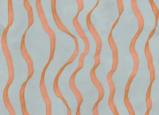 Rebel Walls R21624 Pops Ribbon Stripe Blue - mural w fale