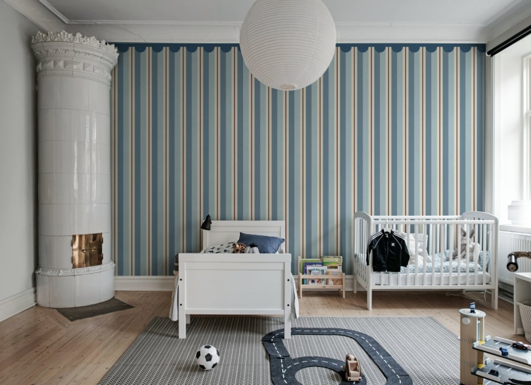 Rebel Walls R21628 Pops Border Stripe Beige - mural w paski