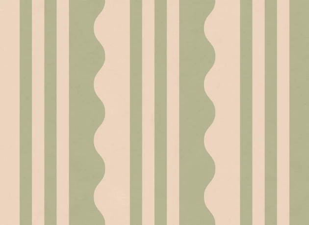 Rebel Walls R21631 Pops Wavy Stripe Light Green - mural w paski