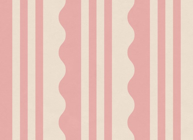 Rebel Walls R21632 Pops Wavy Stripe Pink - mural w paski i fale