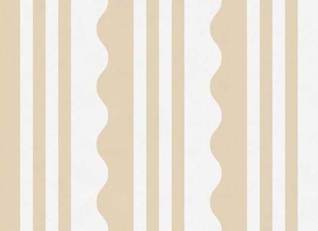Rebel Walls R21529 Pops Wavy Stripe Beige - mural w paski i fale