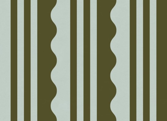 Rebel Walls R21633 Pops Wavy Stripe Moss Green - mural w paski i fale