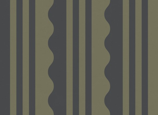 Rebel Walls R21634 Pops Wavy Stripe Dark Green - mural w paski i fale