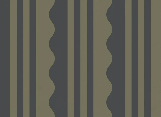 Rebel Walls R21634 Pops Wavy Stripe Dark Green - mural w paski i fale