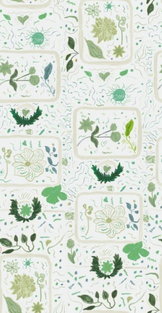 Rebel Walls R21501 John-John Wallmansson Reverie Green - mural w kolumny