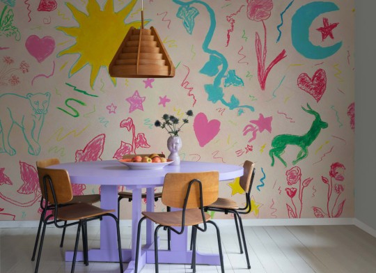 Rebel Walls R21505 John-John Wallmansson Chroma Pink - mural w zwierzęta i rośliny