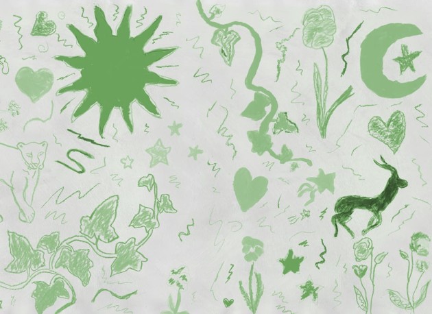 Rebel Walls R21506 John-John Wallmansson Chroma Green - mural w zwierzęta i rośliny