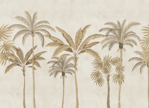 Rebel Walls R20876 Eden Escape Golden Palms Beige - mural w palmy