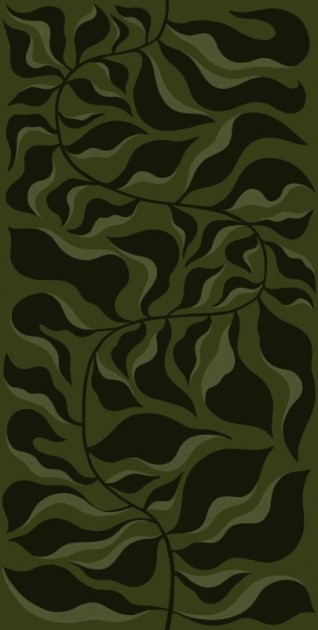 Rebel Walls R21445 Eden Escape Bold Botanica Dark Green - mural w duże liście