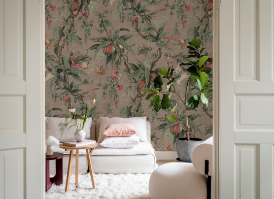 Rebel Walls R20875 Eden Escape Nature of Eden Pink - mural w egzotyczne owoce i kwiaty