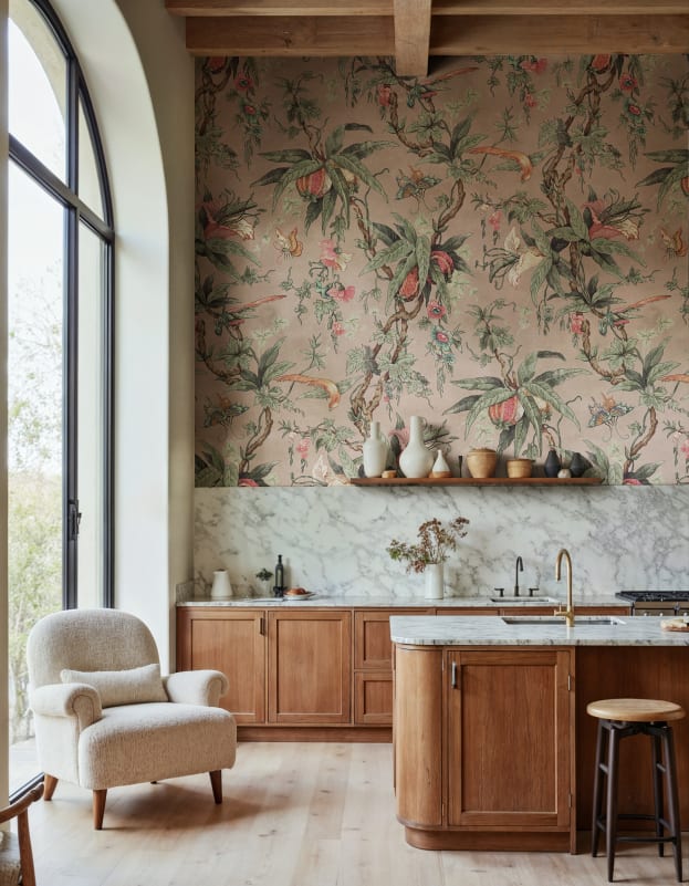 Rebel Walls R20875 Eden Escape Nature of Eden Pink - mural w egzotyczne owoce i kwiaty