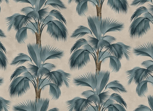 Rebel Walls R21443 Eden Escape Tropical Rhythm Blue - mural w palmy