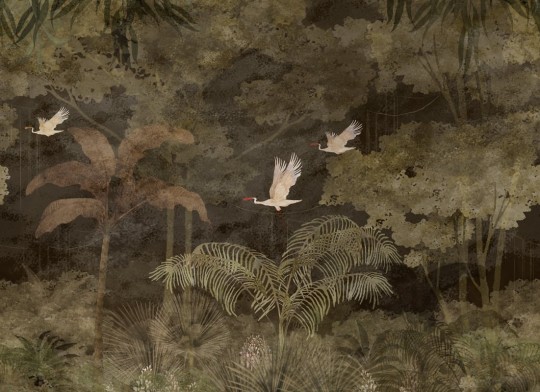 Rebel Walls R21461 Eden Escape Exotic Eden Night Vintage - mural w las tropikalny