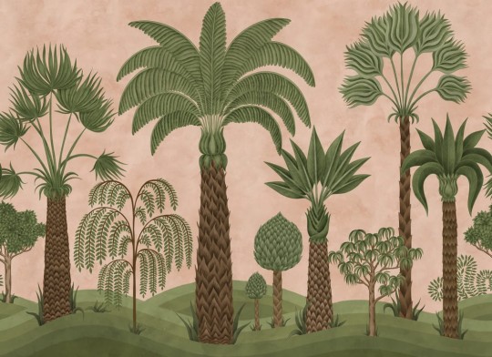 Rebel Walls R21476 Eden Escape Botanical Bliss Peach - mural w tropikalny krajobraz