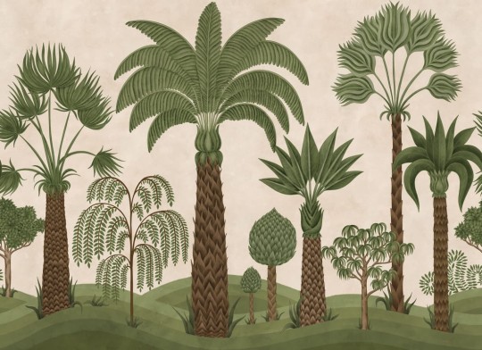 Rebel Walls R21477 Eden Escape Botanical Bliss Beige - mural w tropikalny krajobraz