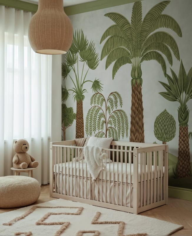 Rebel Walls R21479 Eden Escape Botanical Bliss Blue - mural w tropikalny krajobraz