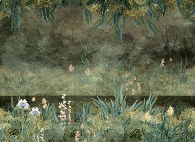 Rebel Walls R21457 Eden Escape Tropical Treasures Night - mural w egzotyczny krajobraz
