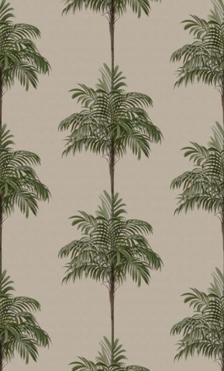 Rebel Walls R21453 Eden Escape Palm Stripes Vintage - mural w paski i palmy