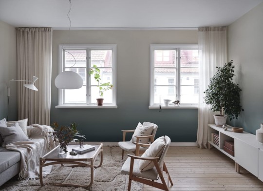 Sandberg S10709 Familjen Skymning Light Blue – mural ombre