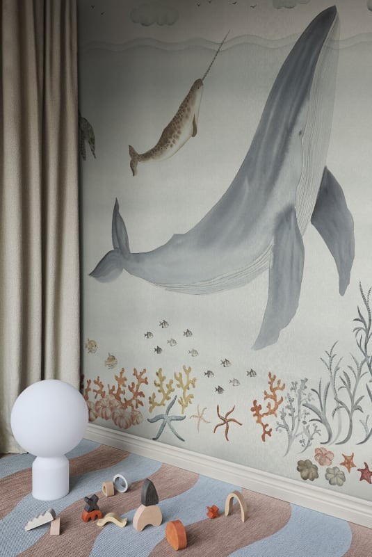 Sandberg S10759 Familjen Sally Blue – mural podmorski z wielorybem
