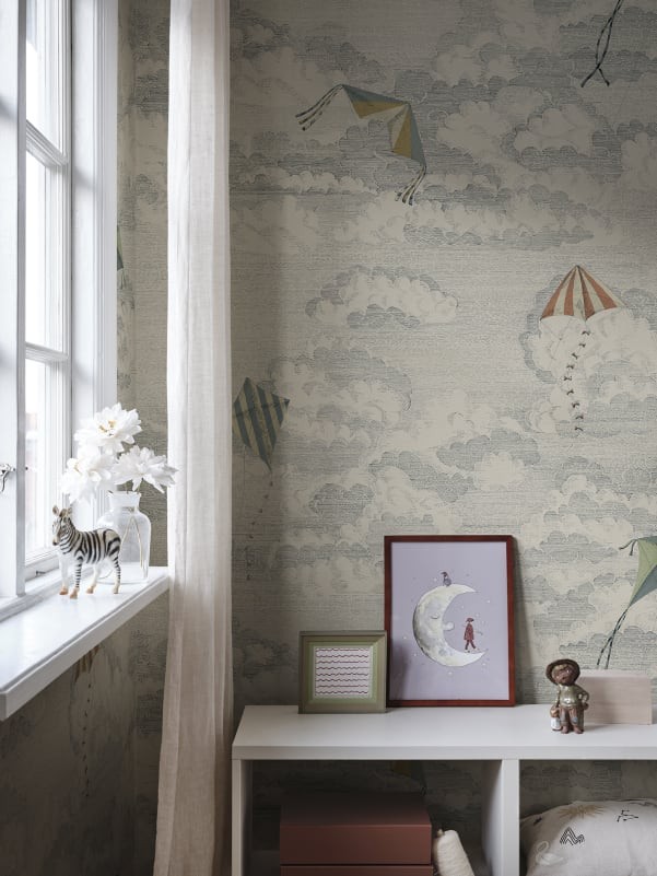 Sandberg S10644 Familjen Bonnie and Kites Blue – mural w chmury i latawce