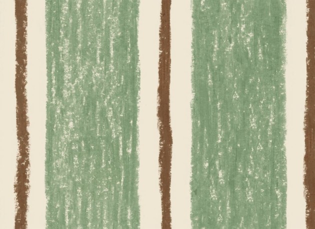 Sandberg S10761 Familjen Albin Dark Green – mural w malowane paski