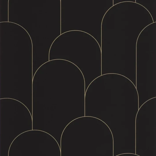 Caselio 105289020 Kitchen Box Ornament Noir doré - tapeta w łuki w stylu art deco