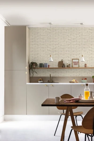 Caselio KBO103290001 Kitchen Box Be Free Blanc - tapeta imitująca cegły