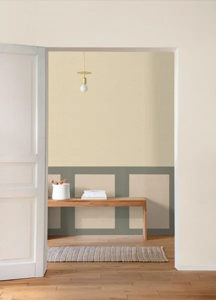 Caselio 104017342 Kitchen Box Uni Mat Kaki - tapeta imitująca jutę