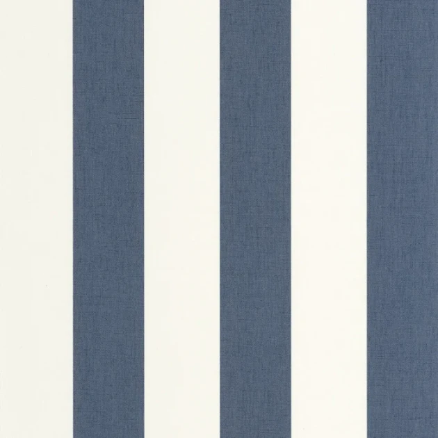 Caselio 104046387 Kitchen Box Linen Lines Bleu denim - tapeta imitująca lnianą tkaninę w paski