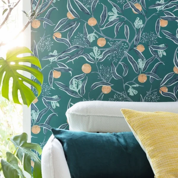 Caselio KBO103611077 Kitchen Box Eurydice Sable vert - tapeta w drzewa owocowe