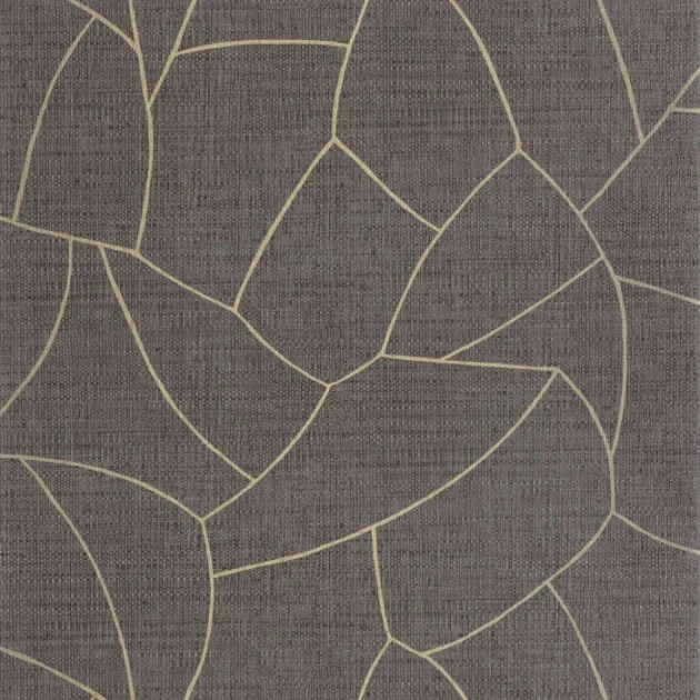 Caselio 107029004 Symphony Melody Noir - tapeta geometryczna imitująca rafię