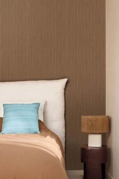 Caselio 106841009 Woodline Boisea Beige - tapeta w drewniane pasy