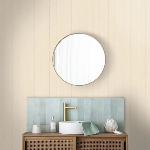 Caselio WOD106850000 Woodline Essentia Blanc - tapeta imitująca drewnianą boazerię