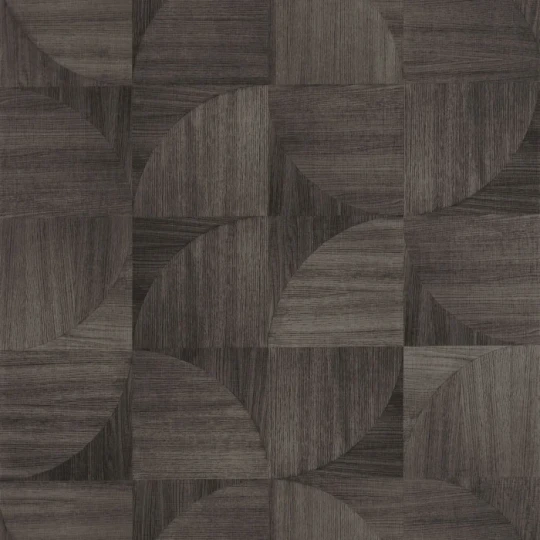 Caselio 106829090 Woodline Structura Noir - tapeta geometryczna imitująca drewno