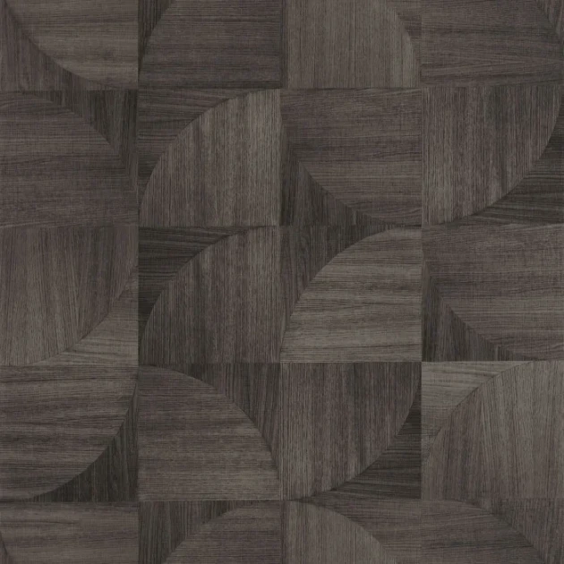 Caselio 106829090 Woodline Structura Noir - tapeta geometryczna imitująca drewno